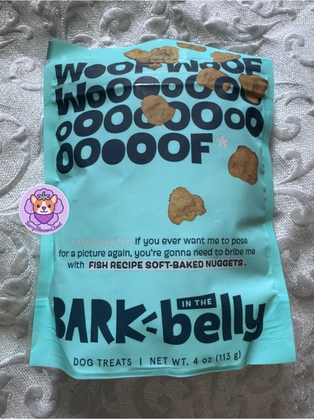 SEALED - Bark in the Belly Fish Recipe Dog Treats - No grain - Ex 04/2027